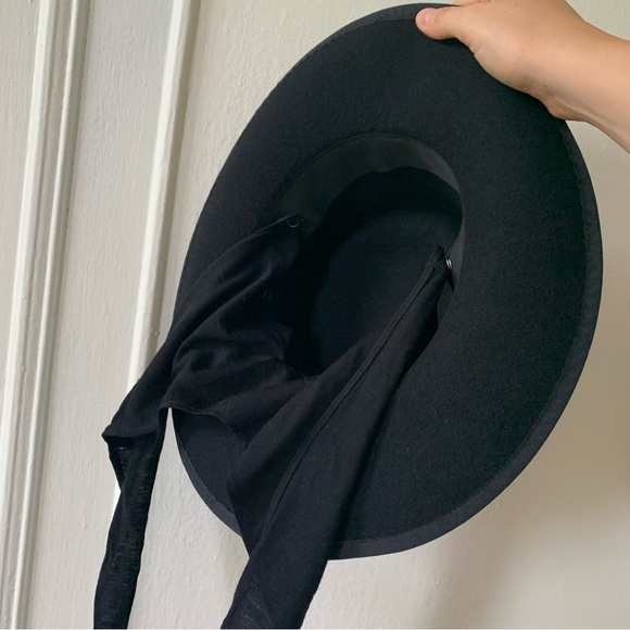 Clyde Wide Brim Gaucho Hat w. Neck Scarf - Picture 5 of 6